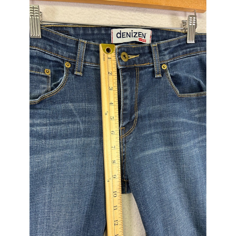Classic Casual Denizen Levi's Women 10M Blue Straight Leg Mid Rise Stretch Jeans - Picture 5 of 12